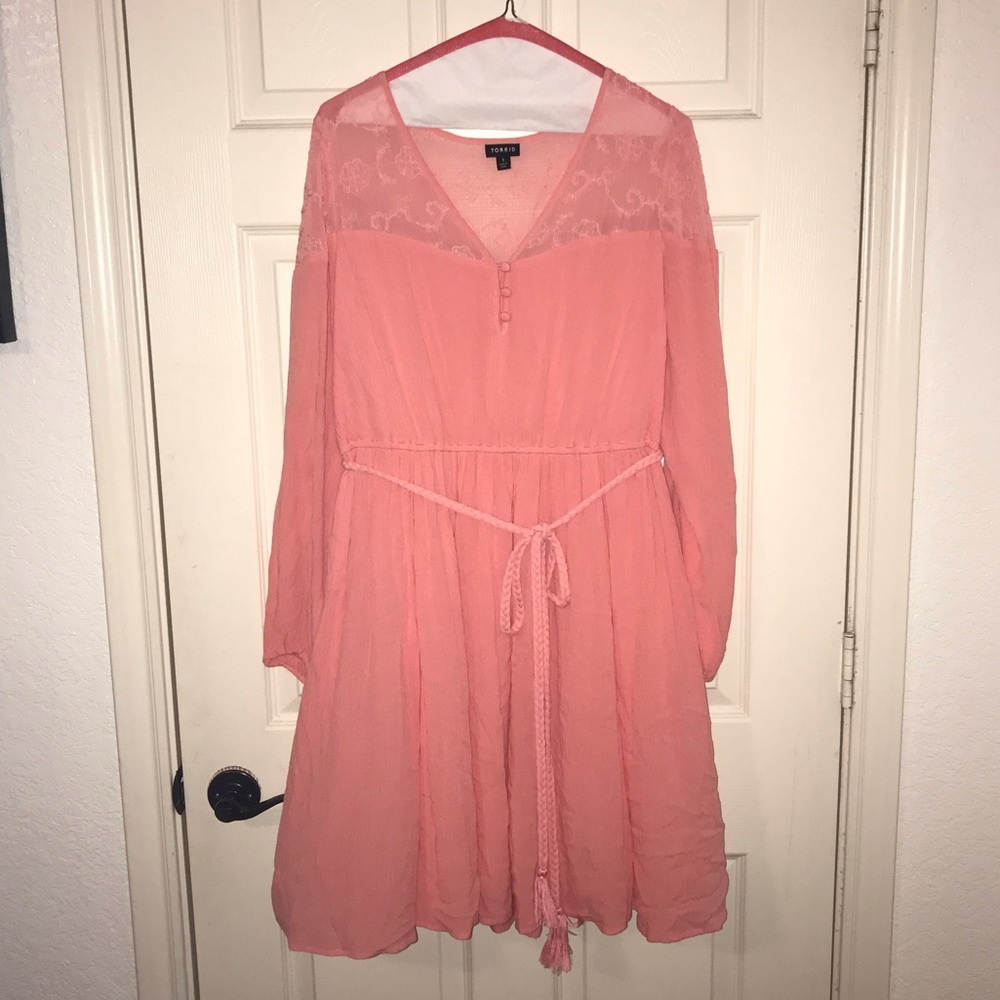Pink Long Sleeve Dress